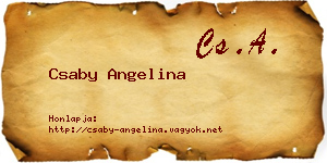 Csaby Angelina névjegykártya